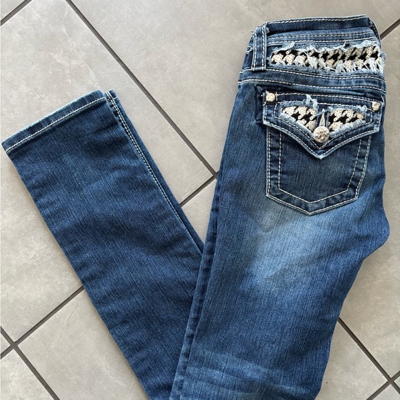 Miss Me Girls 12 Jeans Skinny JK63225 - Picture 1 of 4